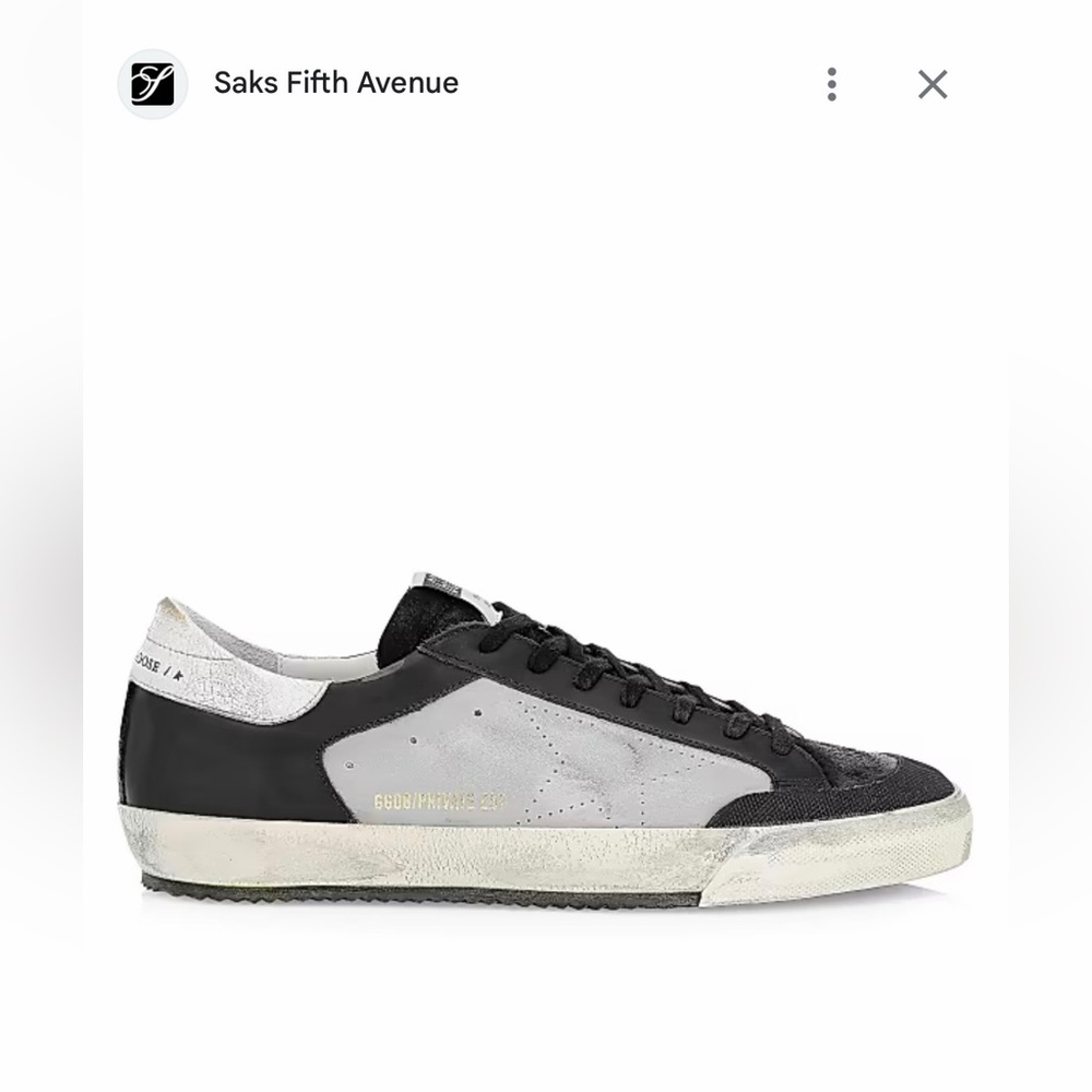 NEW! $530 Golden Goose Super Star Black Gray White Men's Sneakers 44 11 12 - Picture 11 of 13